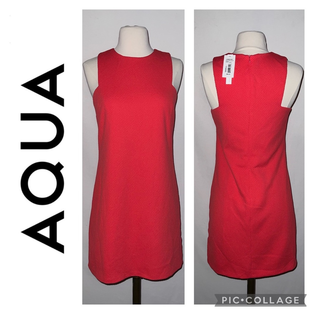 ***NWT*** AQUA Coral Pink/Orange Lined Dress Small